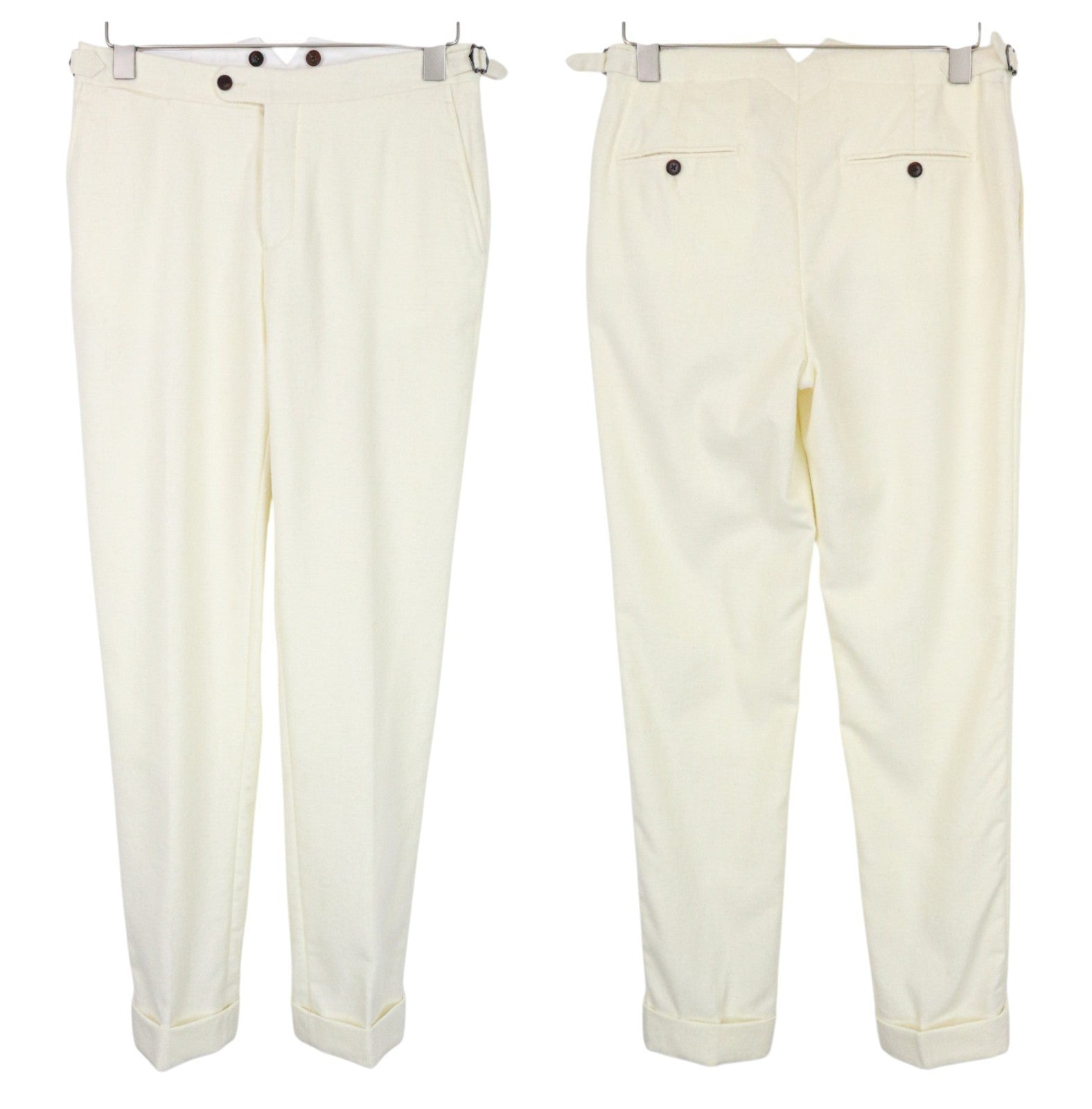 SUITSUPPLY Jort Men Suit UK38R Off-White 2-Piece Slim Alpaca Wool Half-Lined