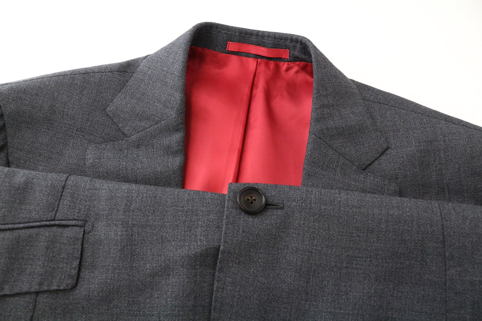 SUITSUPPLY Sienna Men Blazer UK38R Grey Melange Pure Wool Classic Lined Formal