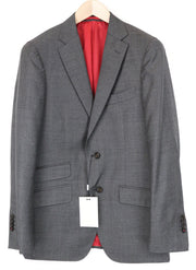 SUITSUPPLY Sienna Men Blazer UK38R Pure Wool Melange Classic Grey Birdseye Check