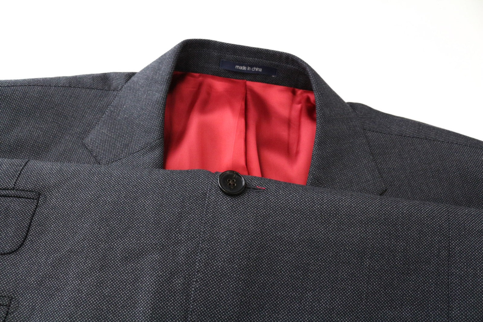 SUITSUPPLY Sienna Men Blazer UK48S Grey Birdseye Check Wool Classic Formal Notch
