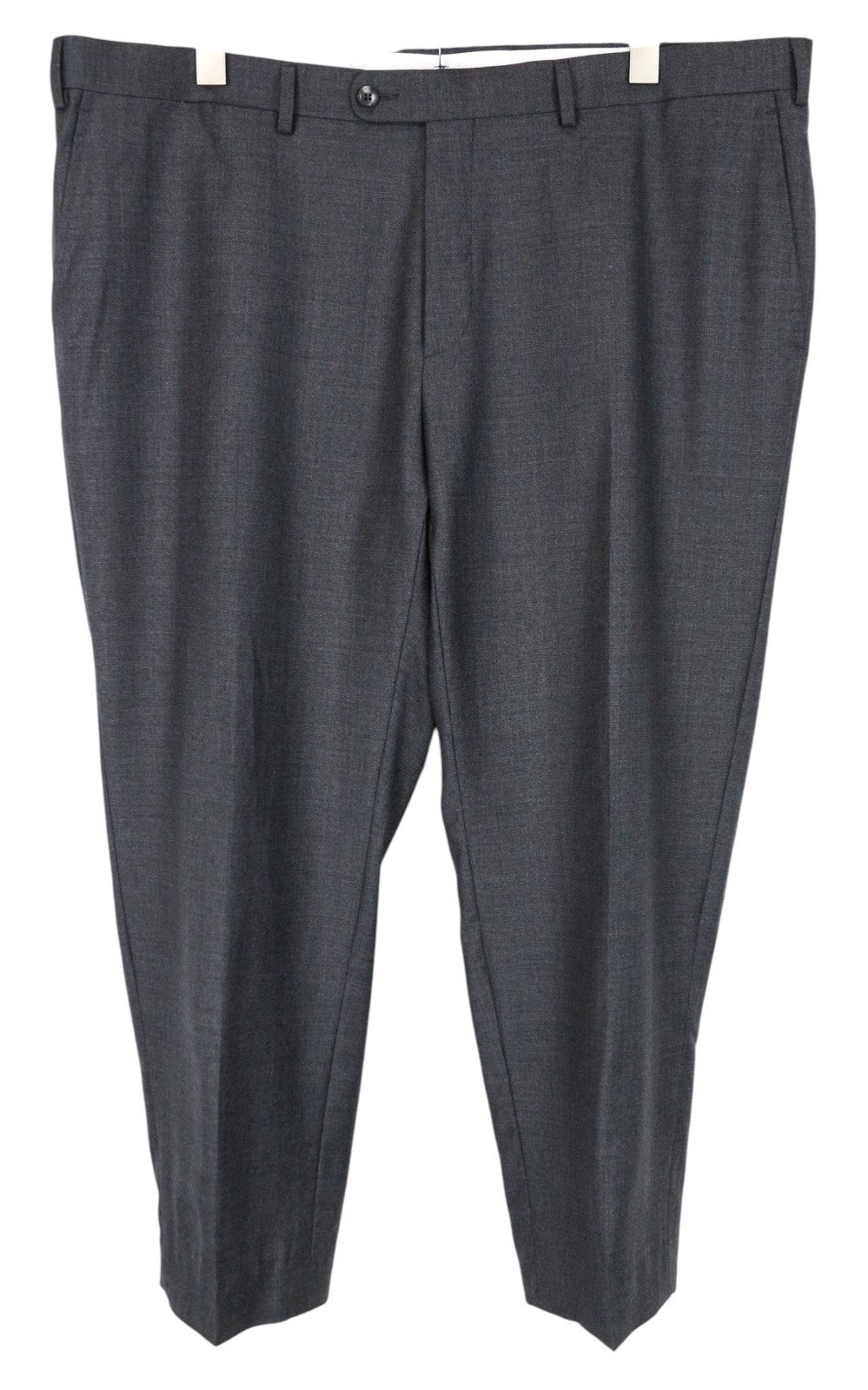 SUITSUPPLY Brescia Men Trousers UK44S Grey Slim Sharkskin Melange Pure Wool
