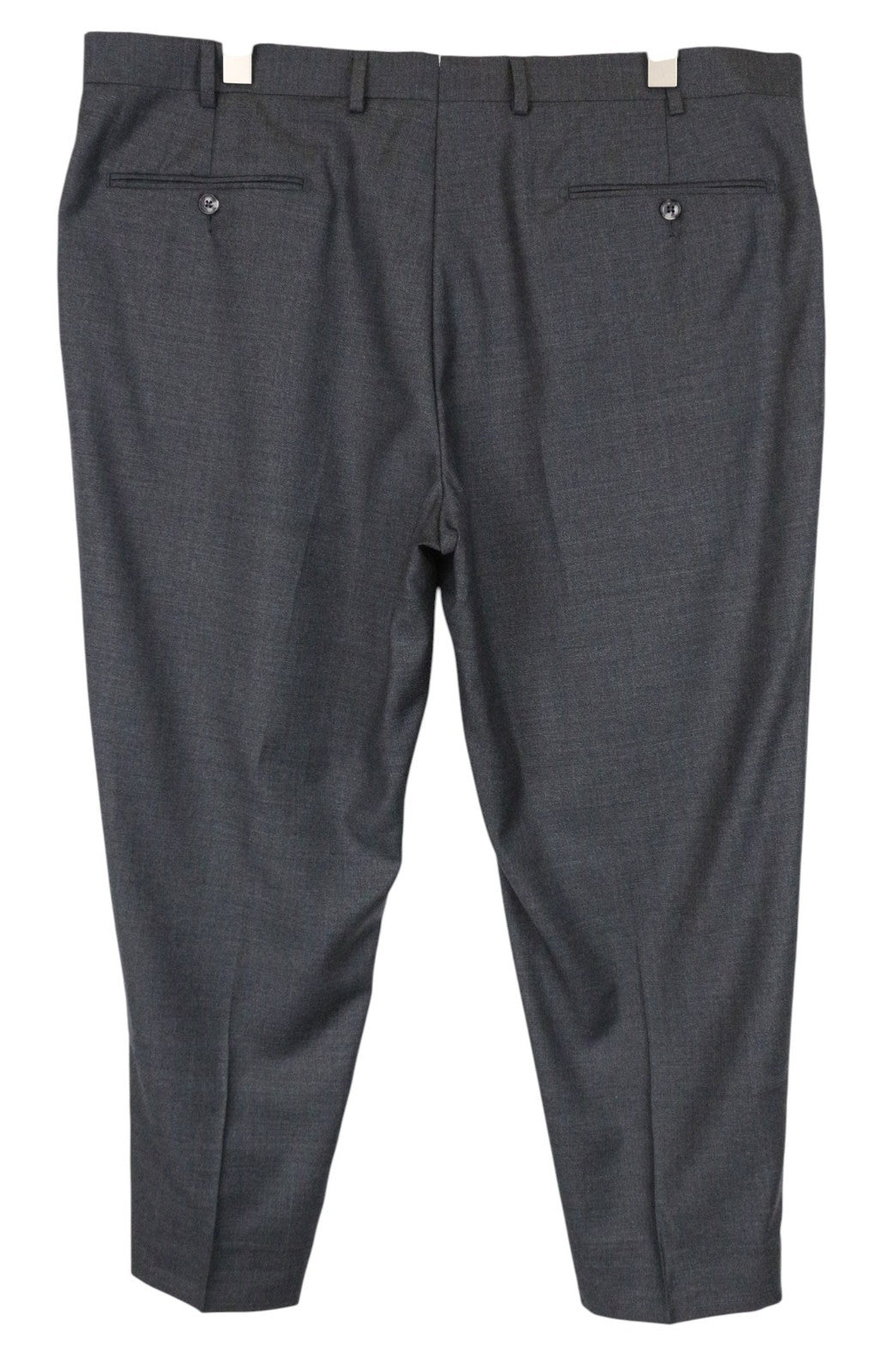 SUITSUPPLY Brescia Men Trousers UK44S Grey Slim Sharkskin Melange Pure Wool
