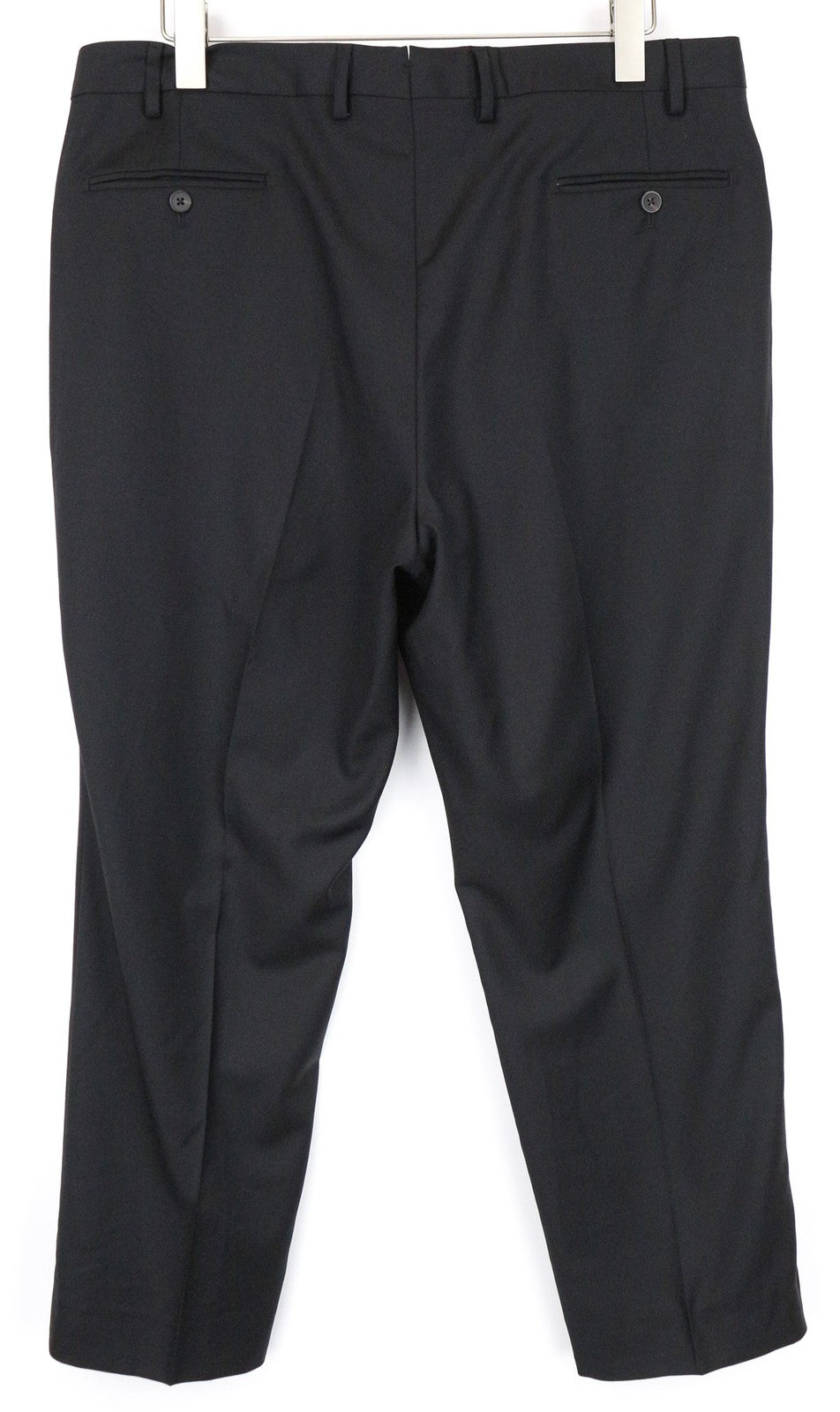 SUITSUPPLY Brescia Men Trousers UK40R Pure Wool Twill Classic Black Slim Fitted