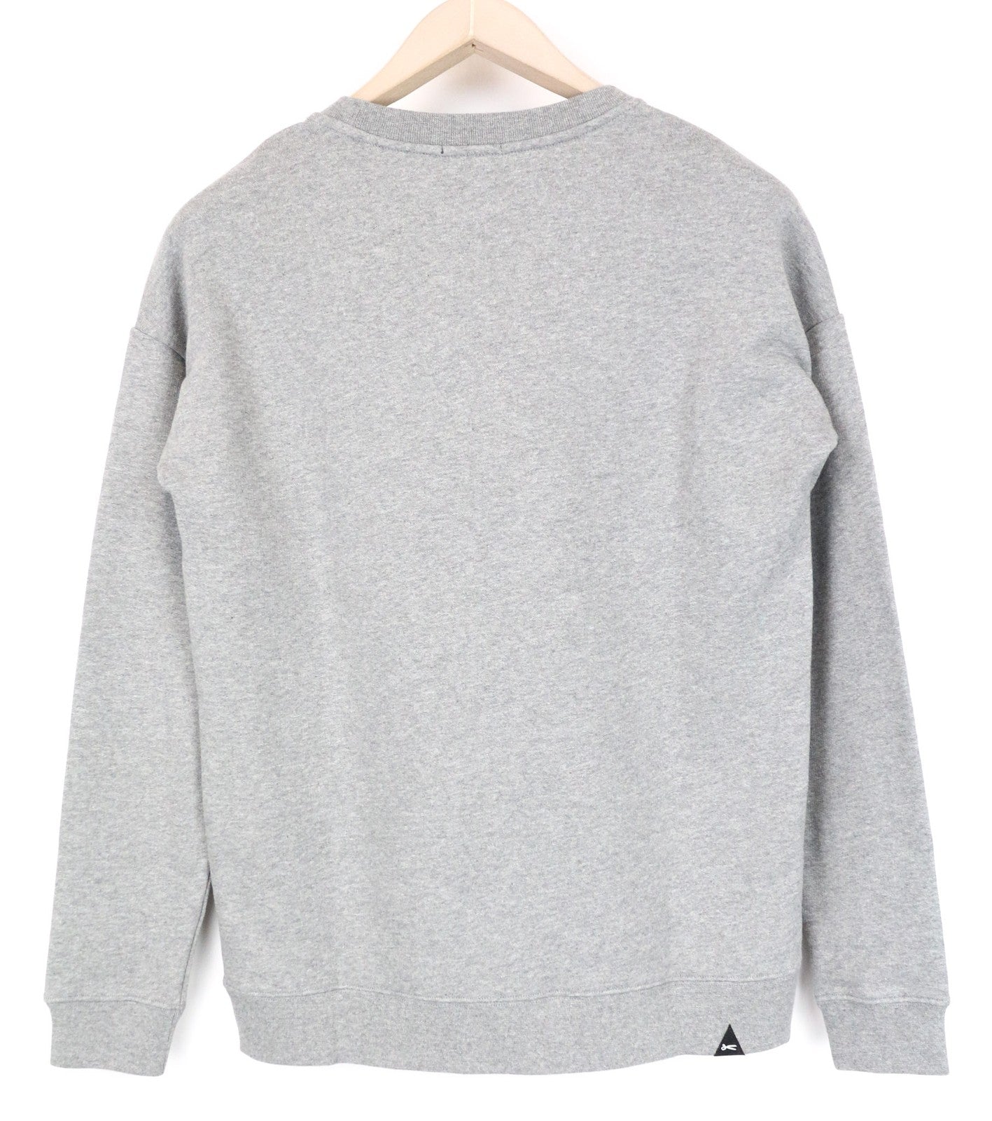 DENHAM Blue City Men Sweatshirt XS Grey Melange Crew Neck Cotton Jersey Fleece