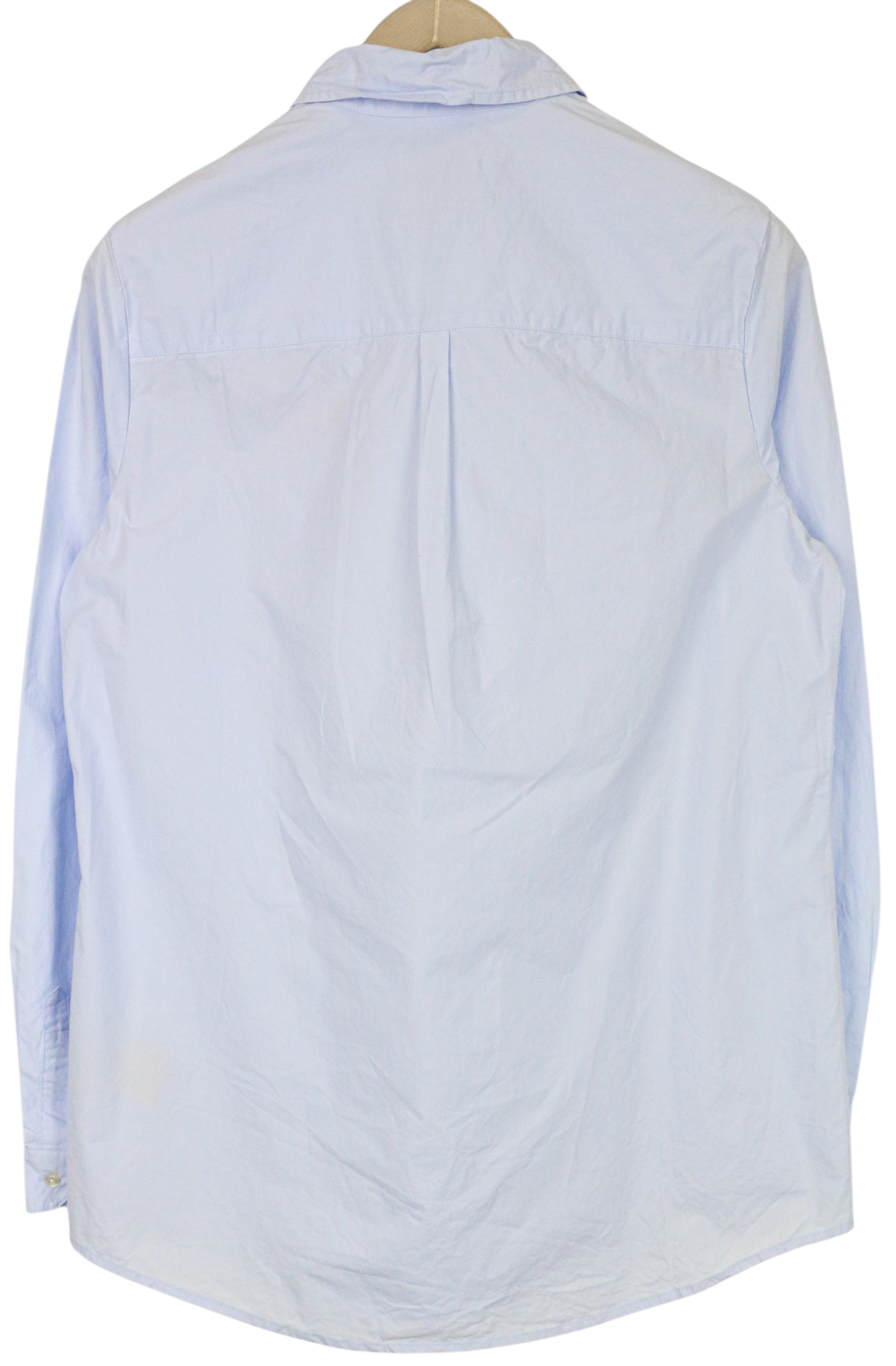MAISON SCOTCH Women Shirt M Light Blue Pure Cotton Logo Long Sleeved Formal