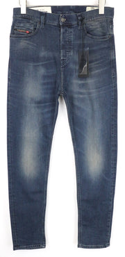 DIESEL D-Vider 084AU Men Jeans W28/L32 Carrot Fit Blue Cotton Stretch Washed