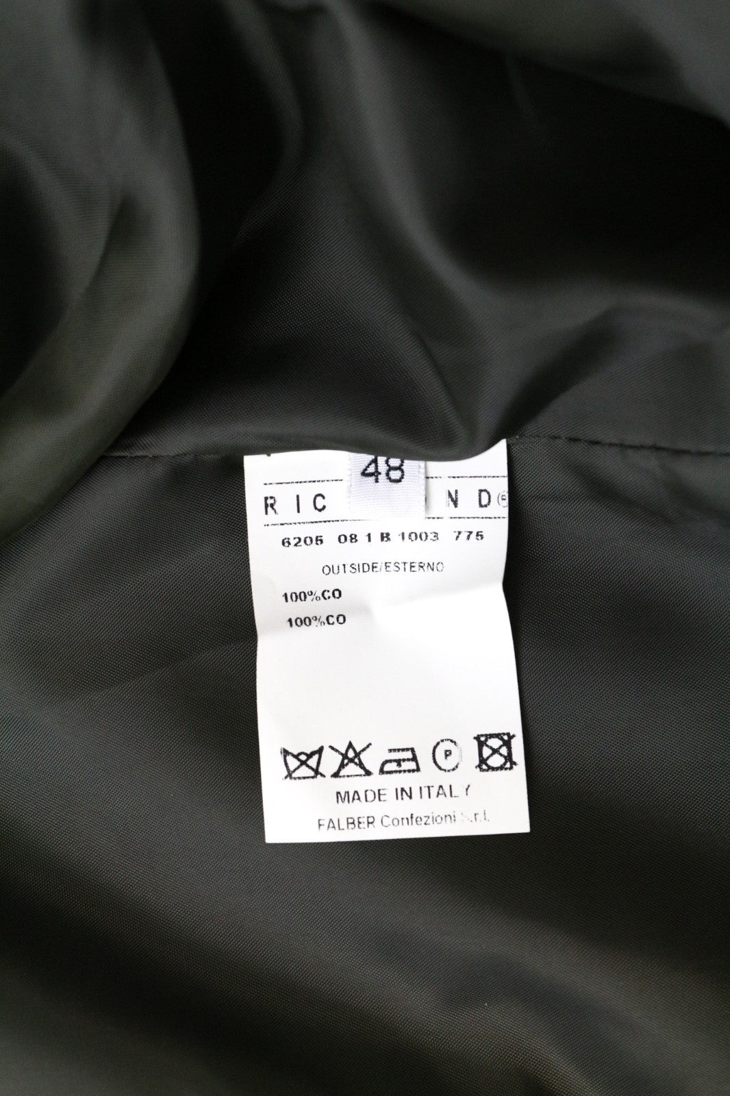 RICHMOND Men Blazer 48 M Green Pure Cotton Check Pattern Single-Breasted