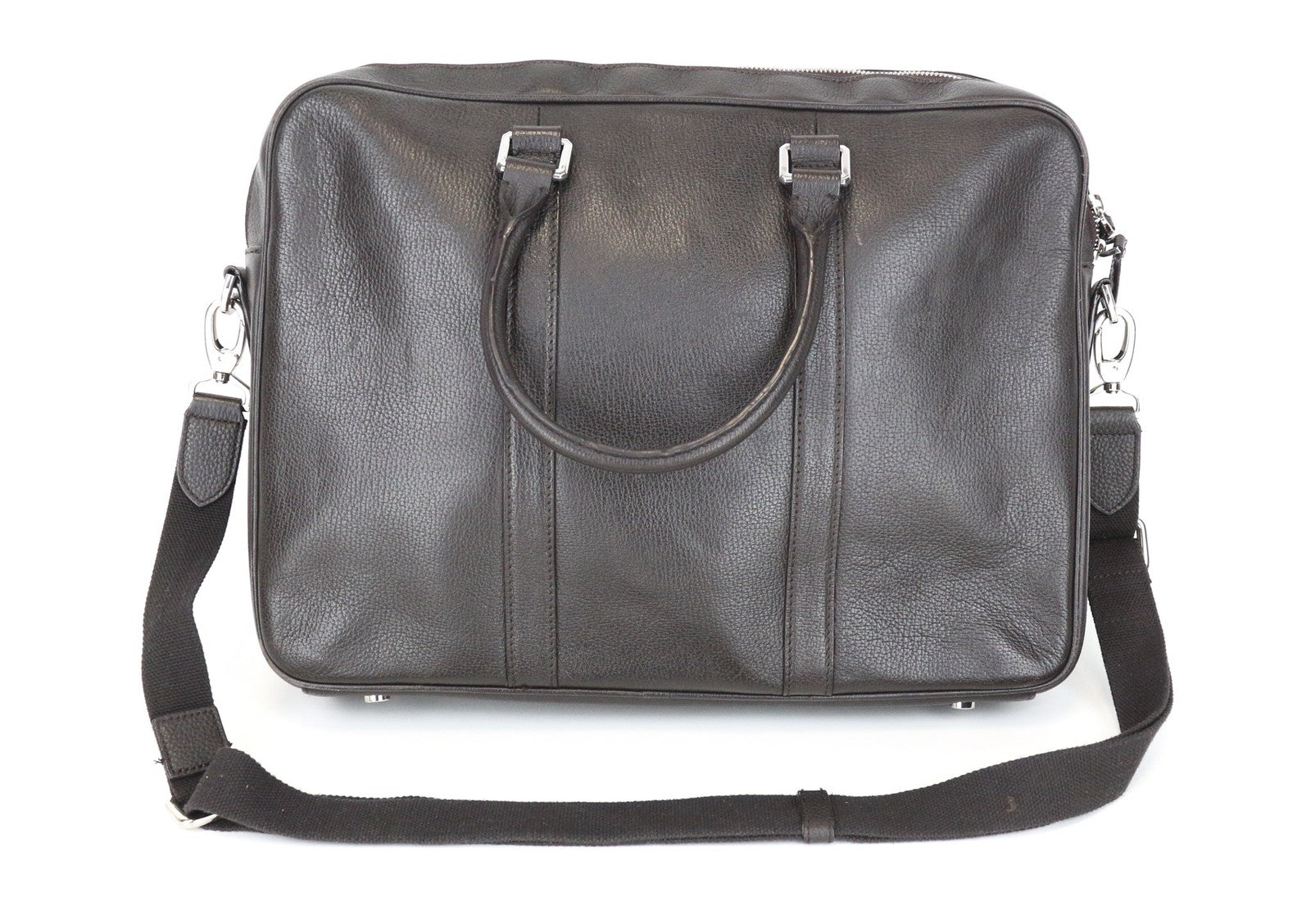 SUITSUPPLY Men Bag OS Brown Genuine Calf Leather Computer Case Office