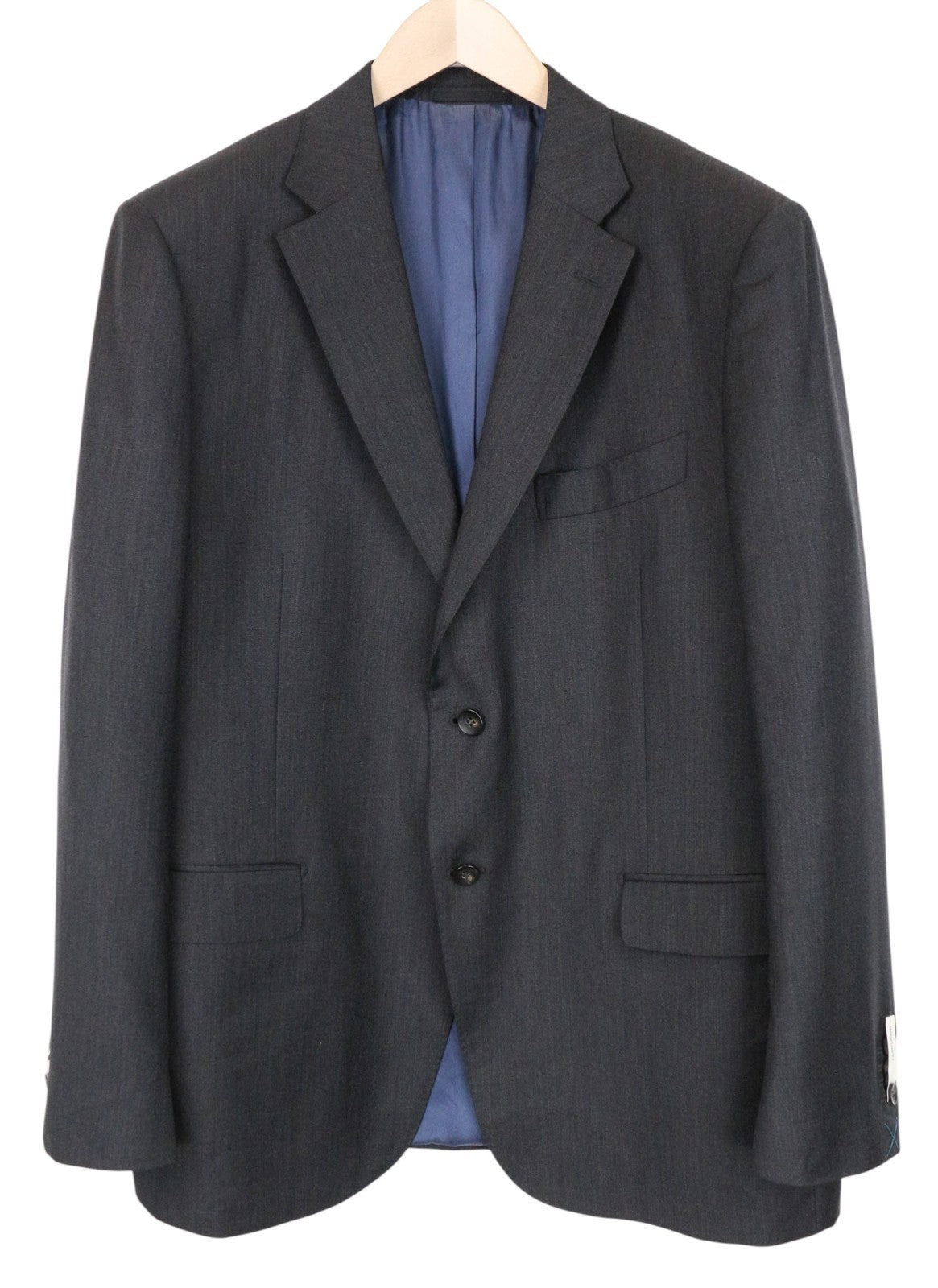 SUITSUPPLY Napoli Men Suit UK48R Grey 2-Piece Birdseye Check Pure Wool S110s