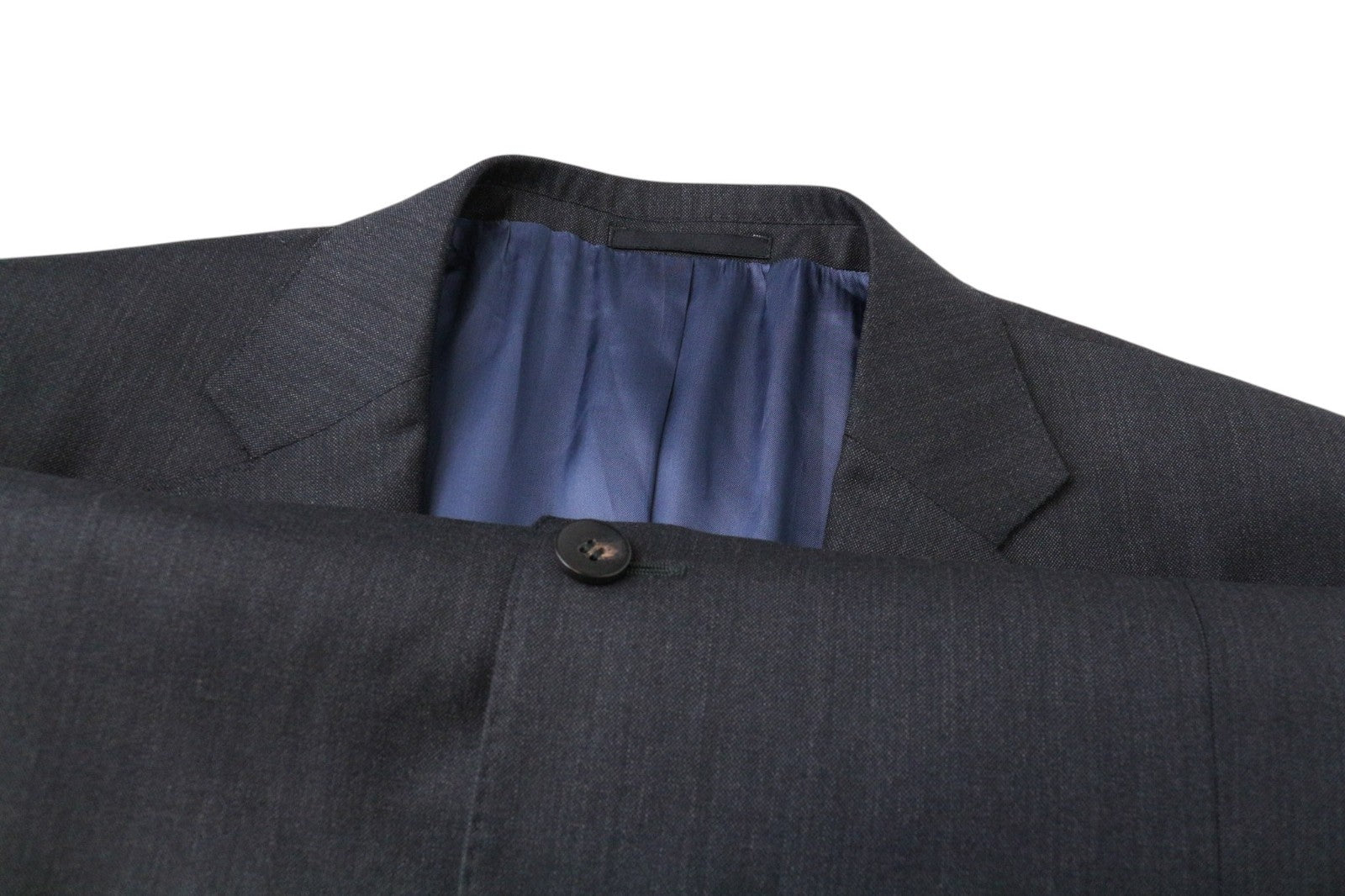 SUITSUPPLY Napoli Men Suit UK48R Grey 2-Piece Birdseye Check Pure Wool S110s