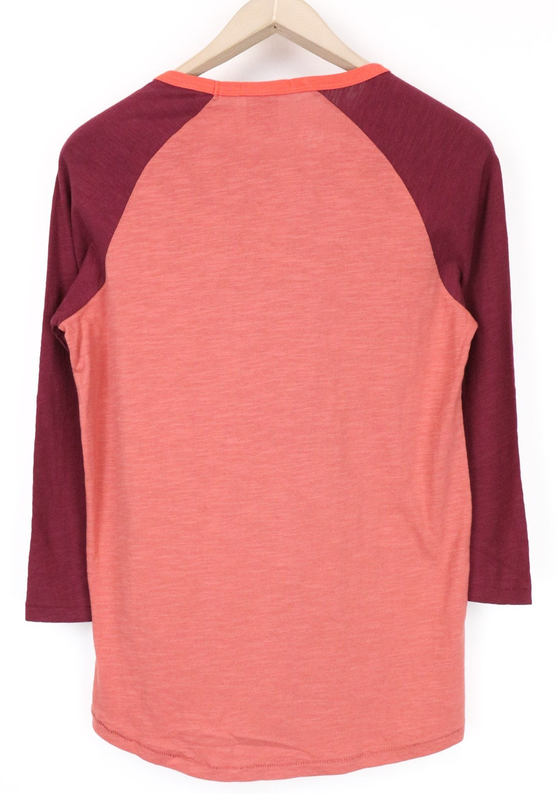 SCOTCH & SODA Men T-Shirt S Red Melange 3/4 Sleeve Crew Graphic Jersey