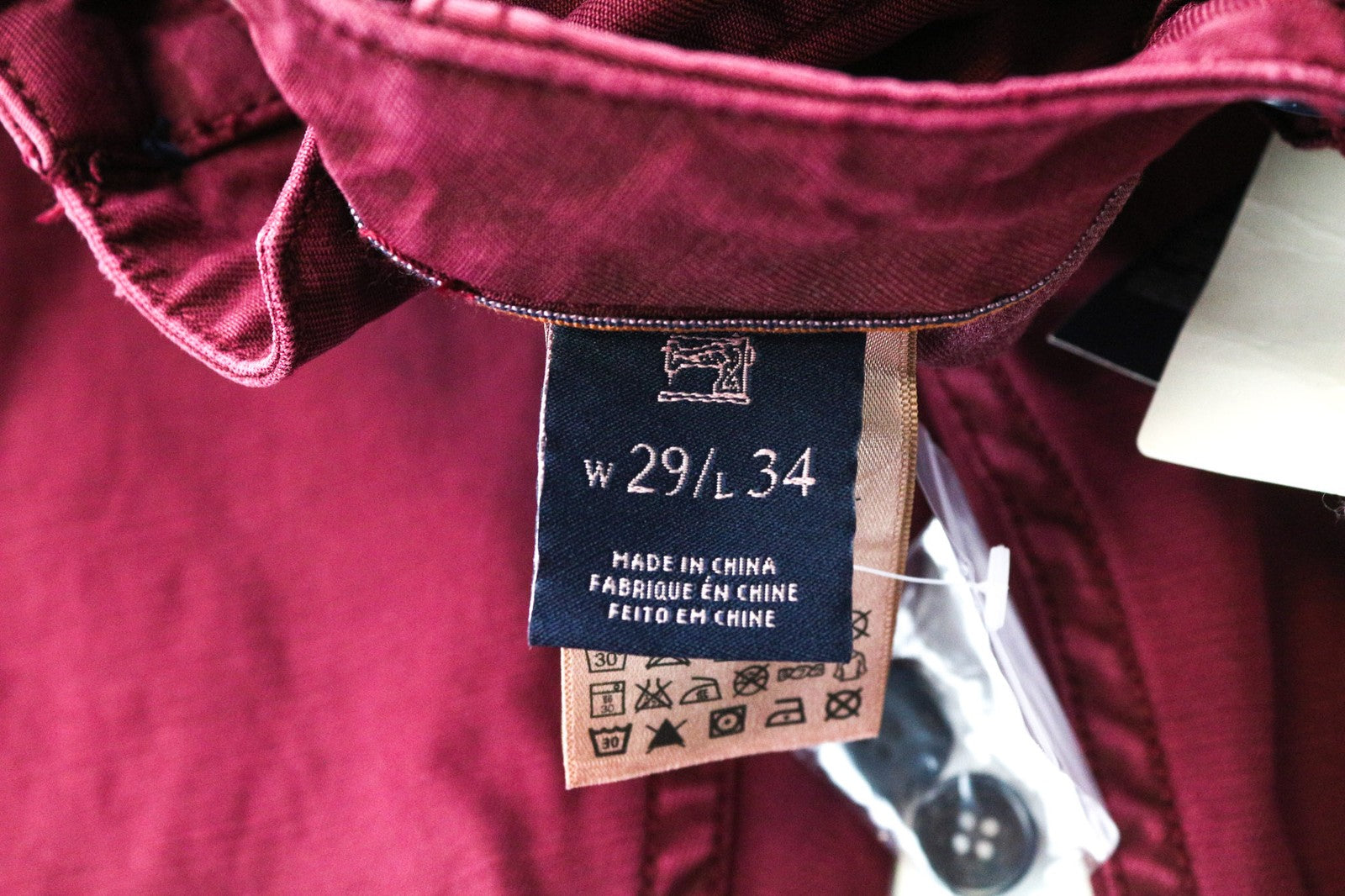 SCOTCH & SODA Theon Men's Pants W29/L34 Purple Slim Cotton Tapered Casual