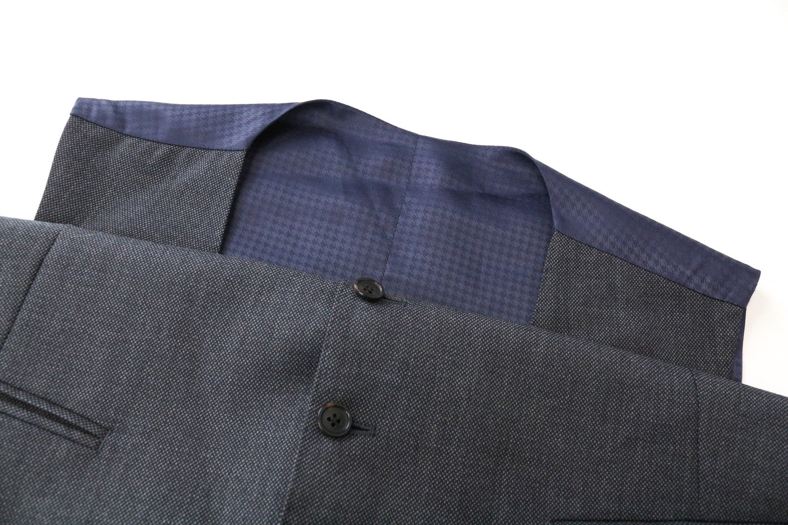 SUITSUPPLY Men's Waistcoat UK48S Grey Wool Single-Breasted Lined Formal