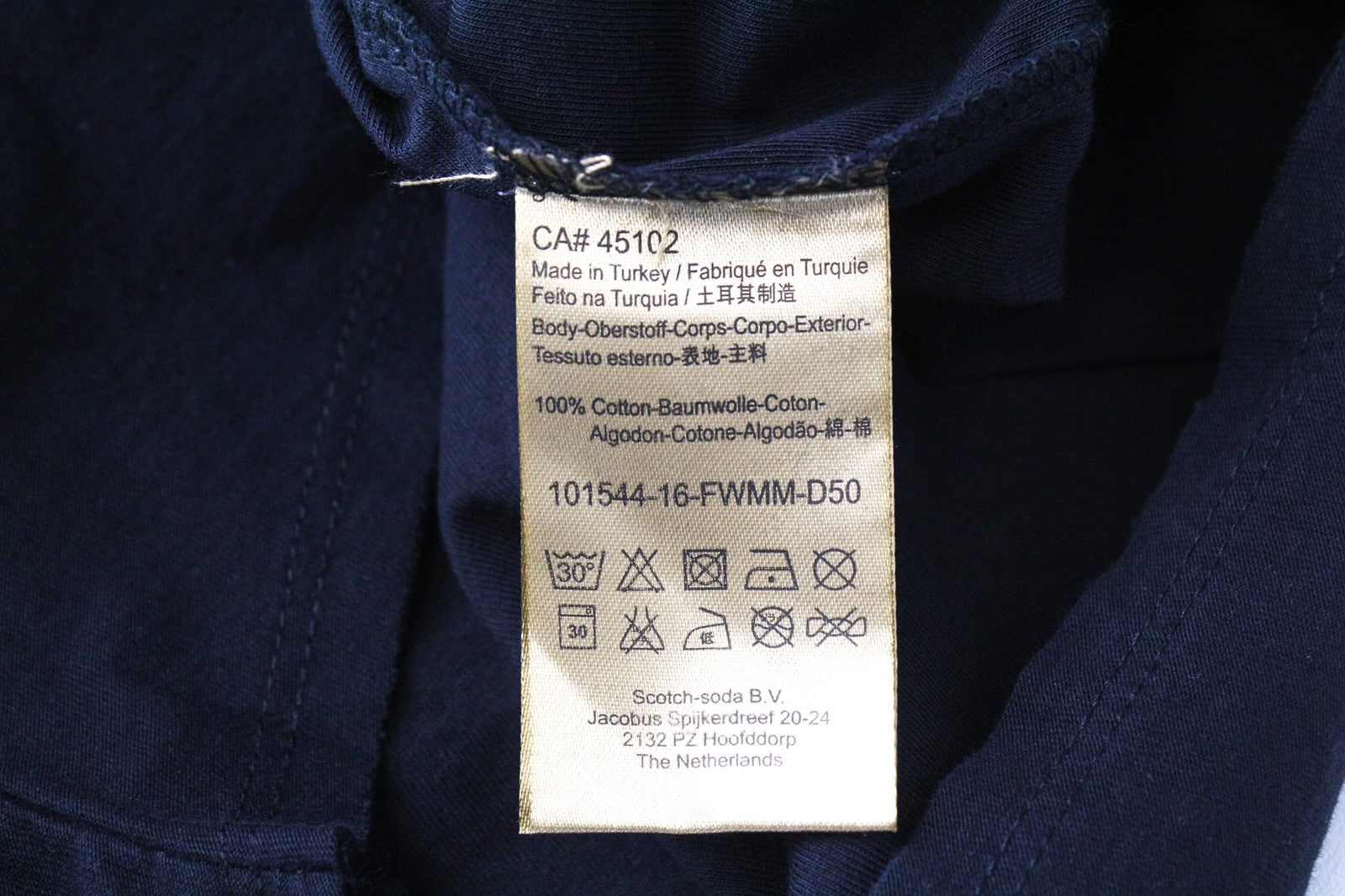 SCOTCH & SODA Ams Couture Men's Long Tee M Black Casual Fit Cotton Long Sleeve