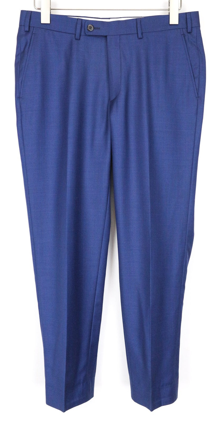 SUITSUPPLY Brescia Men's Pants UK36R Blue Wool Pleated Lined Tailored Formal
