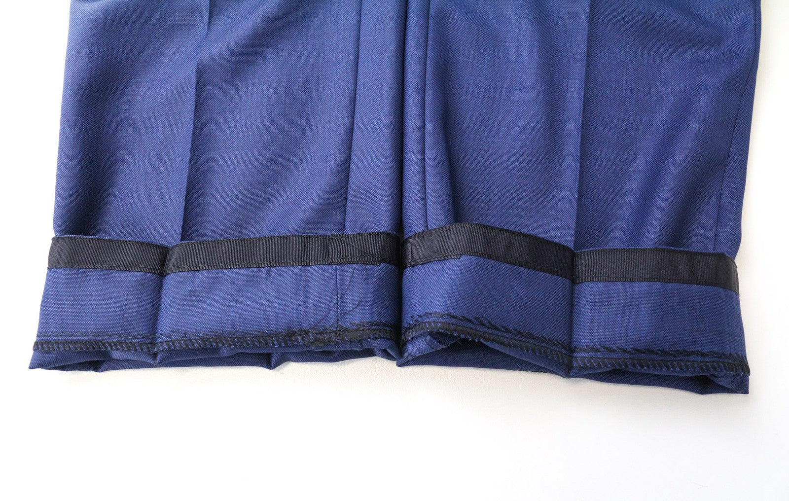 SUITSUPPLY Brescia Men's Pants UK36R Blue Wool Pleated Lined Tailored Formal