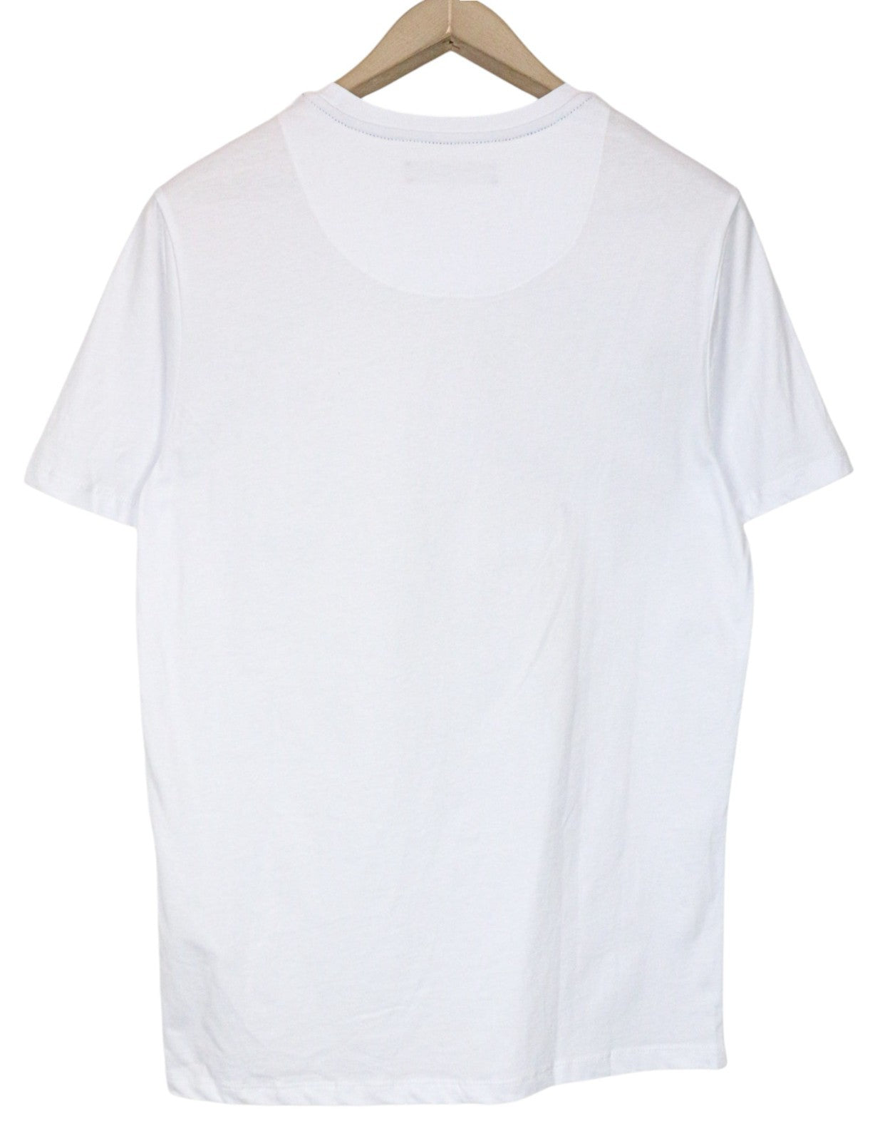 FRANKIE MORELLO George Men's T-Shirt S White Logo Cotton Short Sleeve Pullover