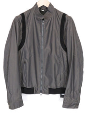 RICHMOND Men's Bomber UK16 Grey Cotton Blend Zipped Lightweight Jacket