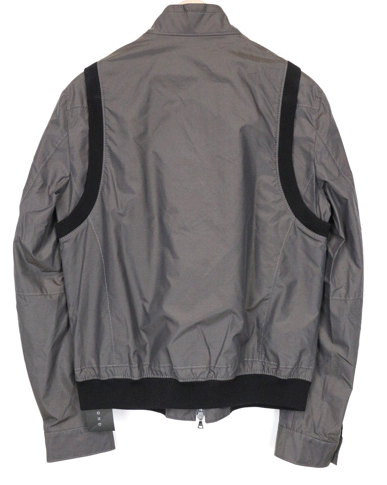 RICHMOND Men's Bomber UK16 Grey Cotton Blend Zipped Lightweight Jacket