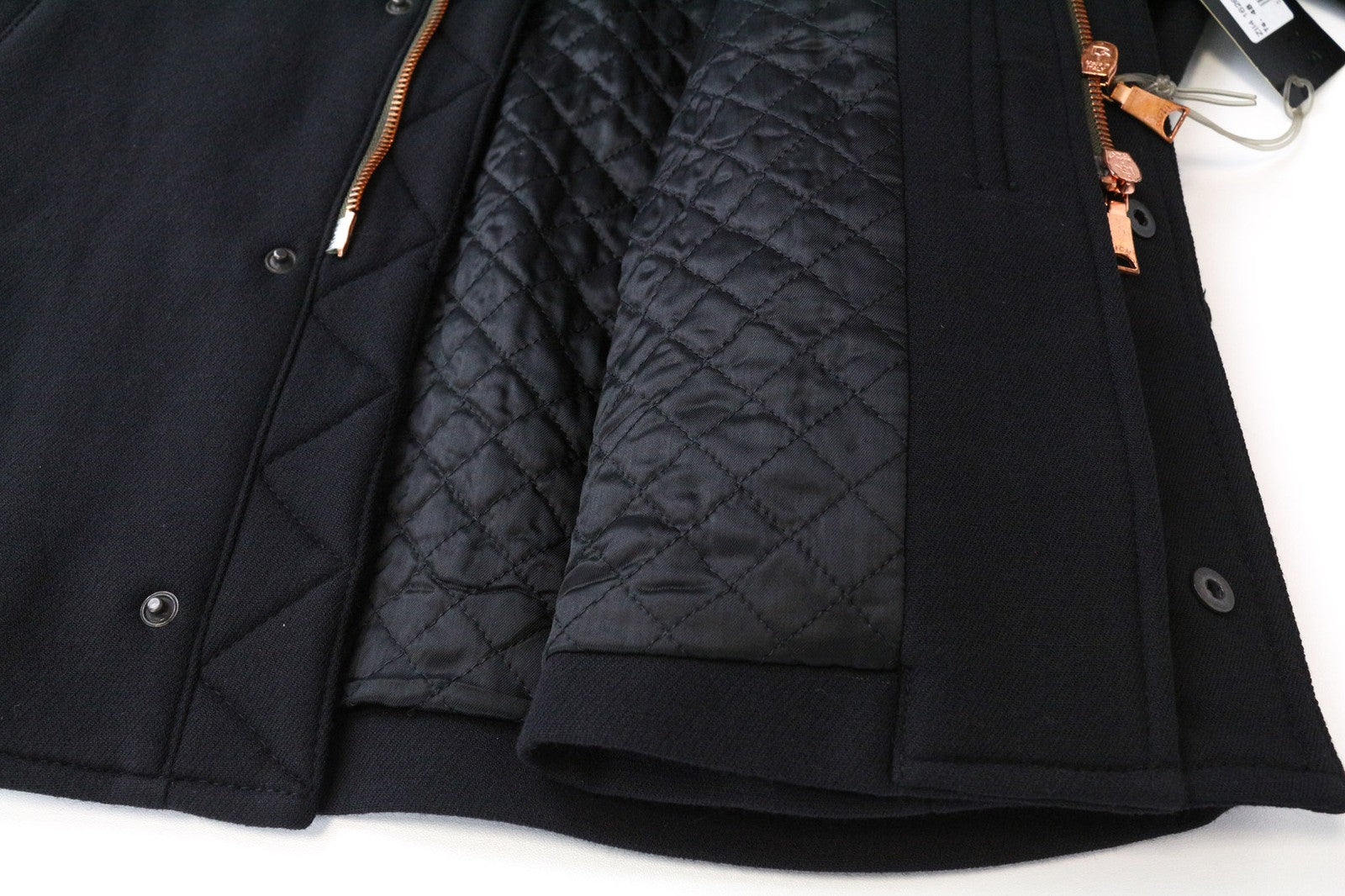 RICHMOND Men's Blazer 48 Black Wool Blend Lined Long Sleeve Smart Jacket