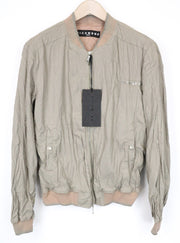 RICHMOND Men's Jacket 48 Brown Stretch Cotton Lightweight Bomber Style