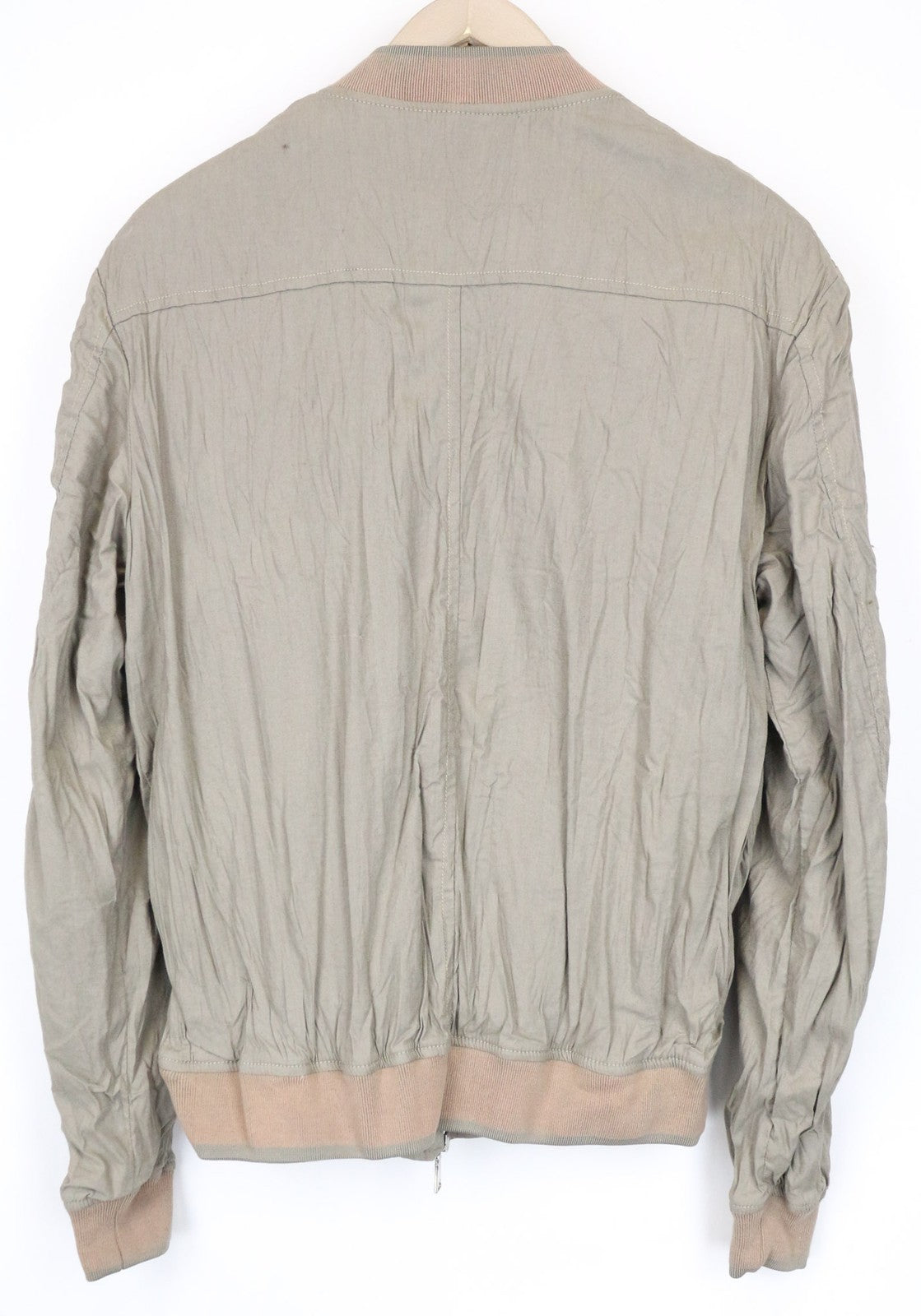 RICHMOND Men's Jacket 48 Brown Stretch Cotton Lightweight Bomber Style