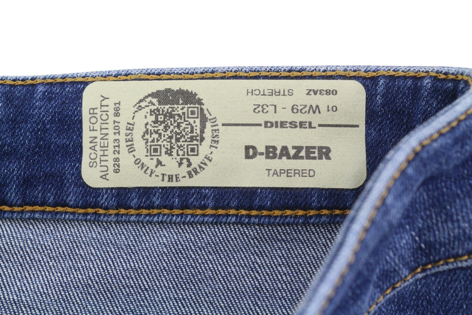DIESEL D-Bazer 083AZ Men's Jeans W29/L32 Blue Worn Tapered Stretch
