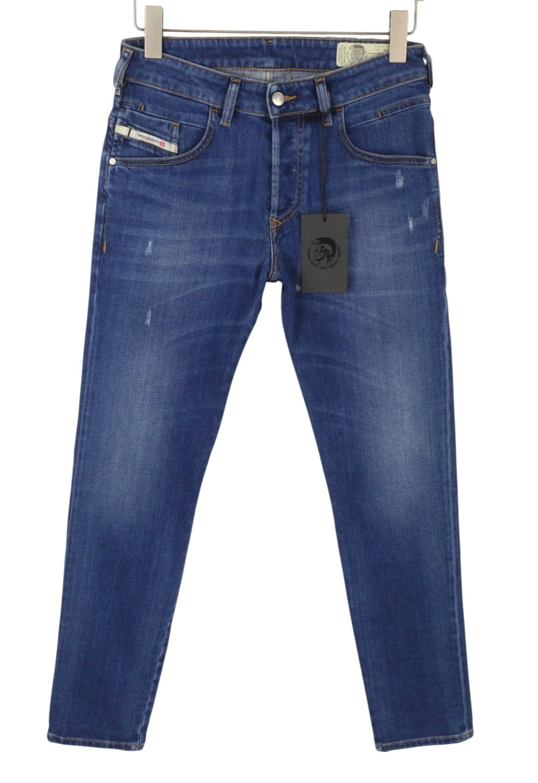 DIESEL D-Bazer 083AZ Men's Jeans W27/L32 Blue Distressed Taper Stretch
