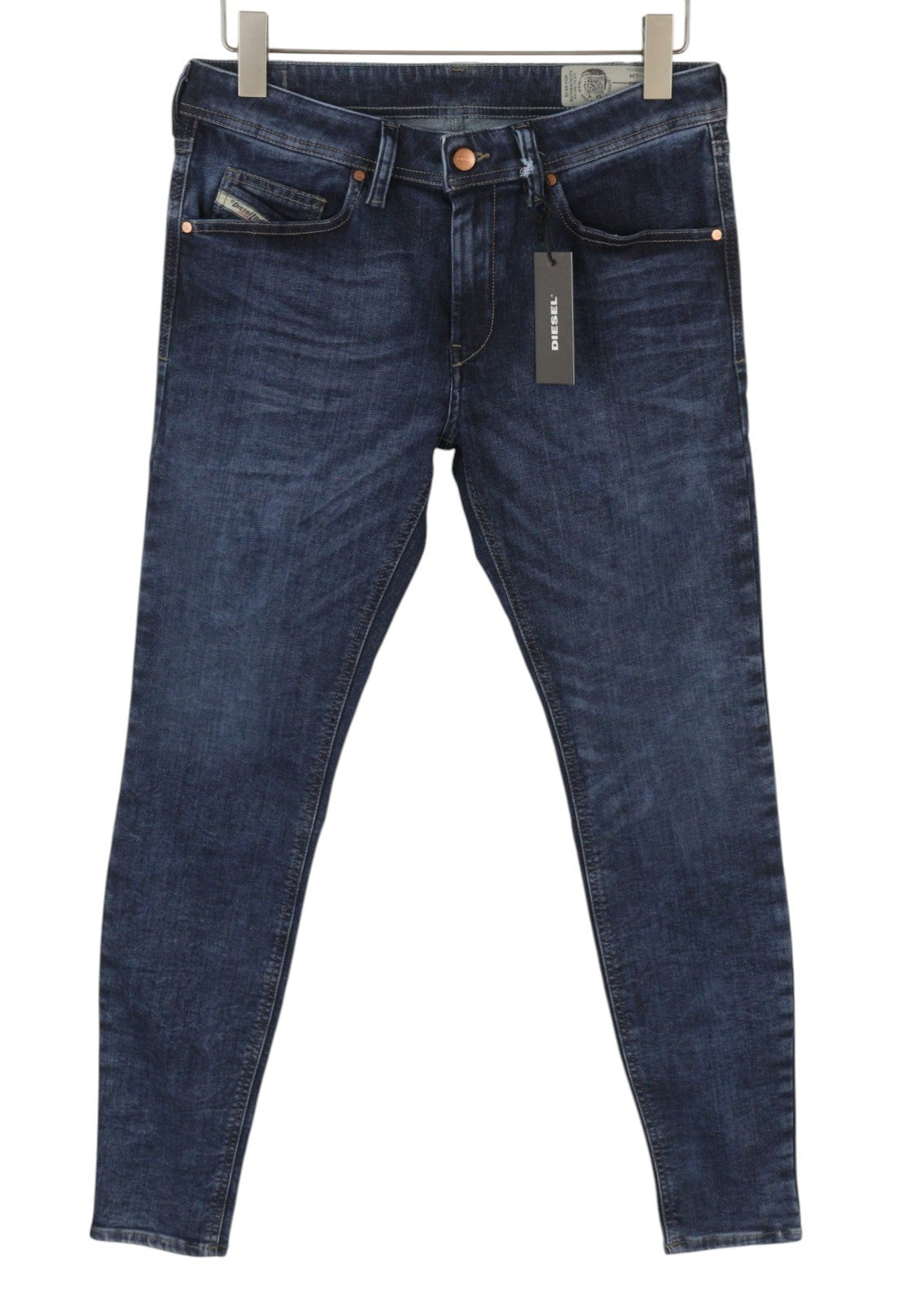 DIESEL Stickker 0687M Men's Jeans W32/L34 Blue Super Slim Skinny Stretch