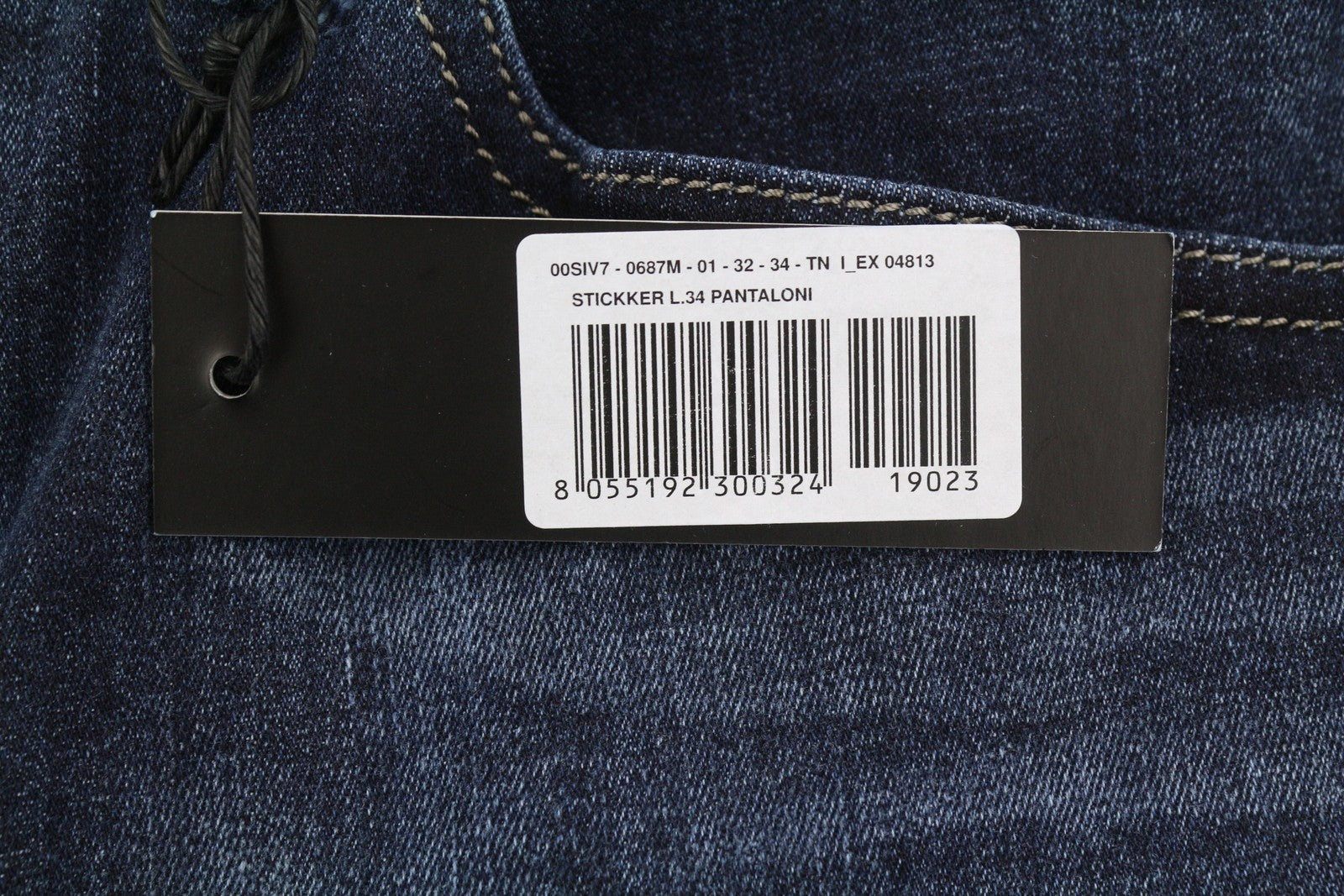 DIESEL Stickker 0687M Men's Jeans W32/L34 Blue Super Slim Skinny Stretch