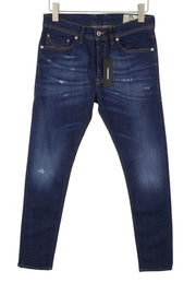 DIESEL Tepphar R7NA8 Men's Jeans W28/L32 Blue Distressed Slim Carrot Stretch