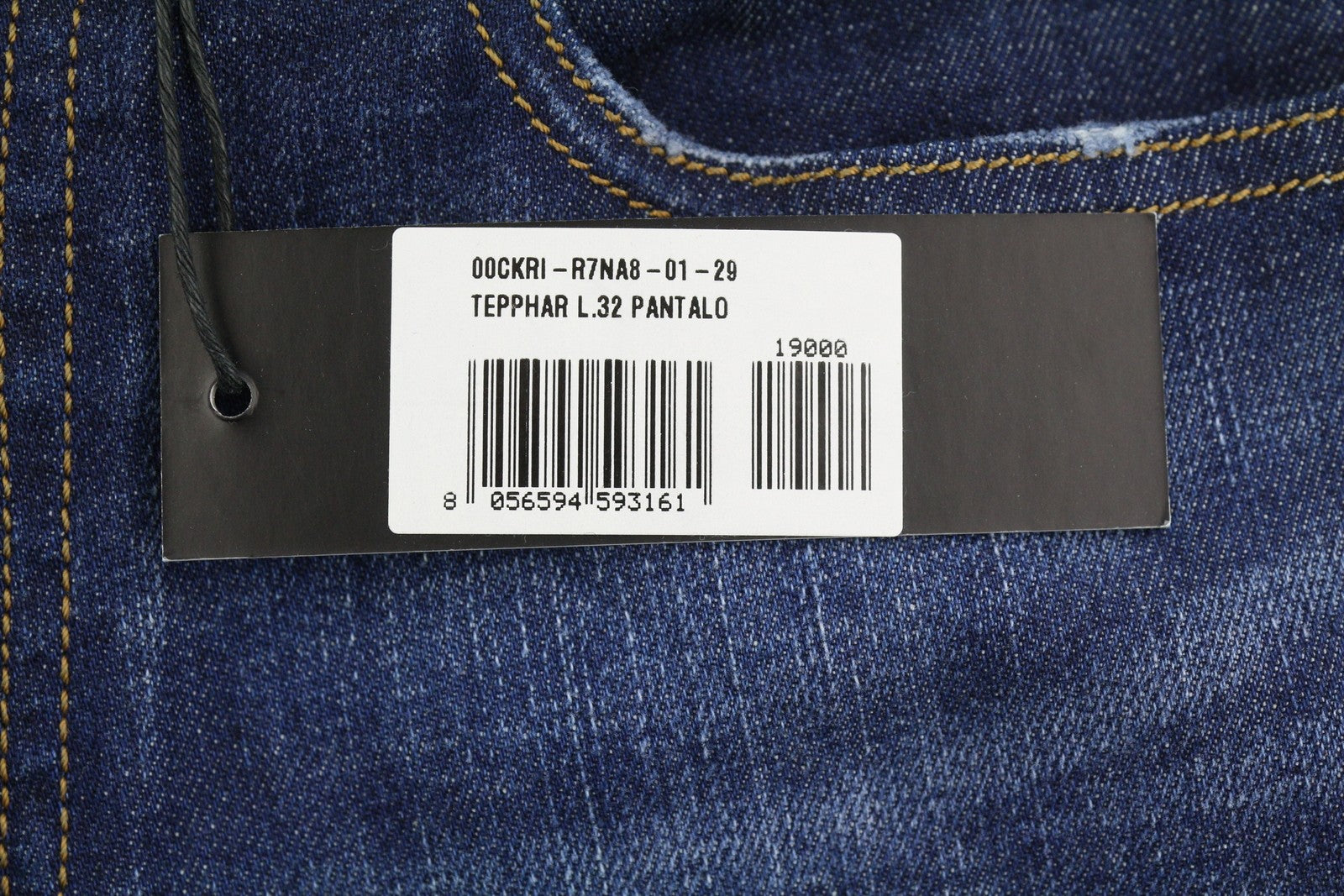 DIESEL Tepphar R7NA8 Men's Jeans W29/L32 Blue Washed Slim Carrot Stretch