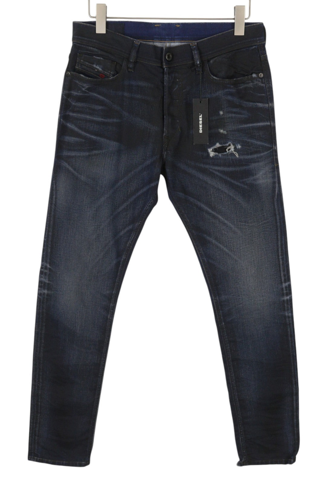 DIESEL Tepphar 080AD Men's Jeans W29/L32 Blue Ripped Faded Slim Denim