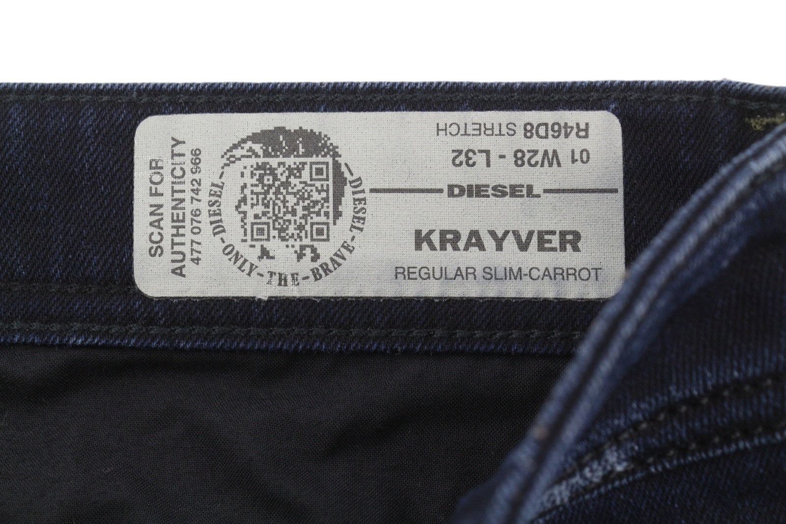 DIESEL Krayver R46D8 Men's Jeans W28/L32 Blue Regular Slim Carrot Stretch