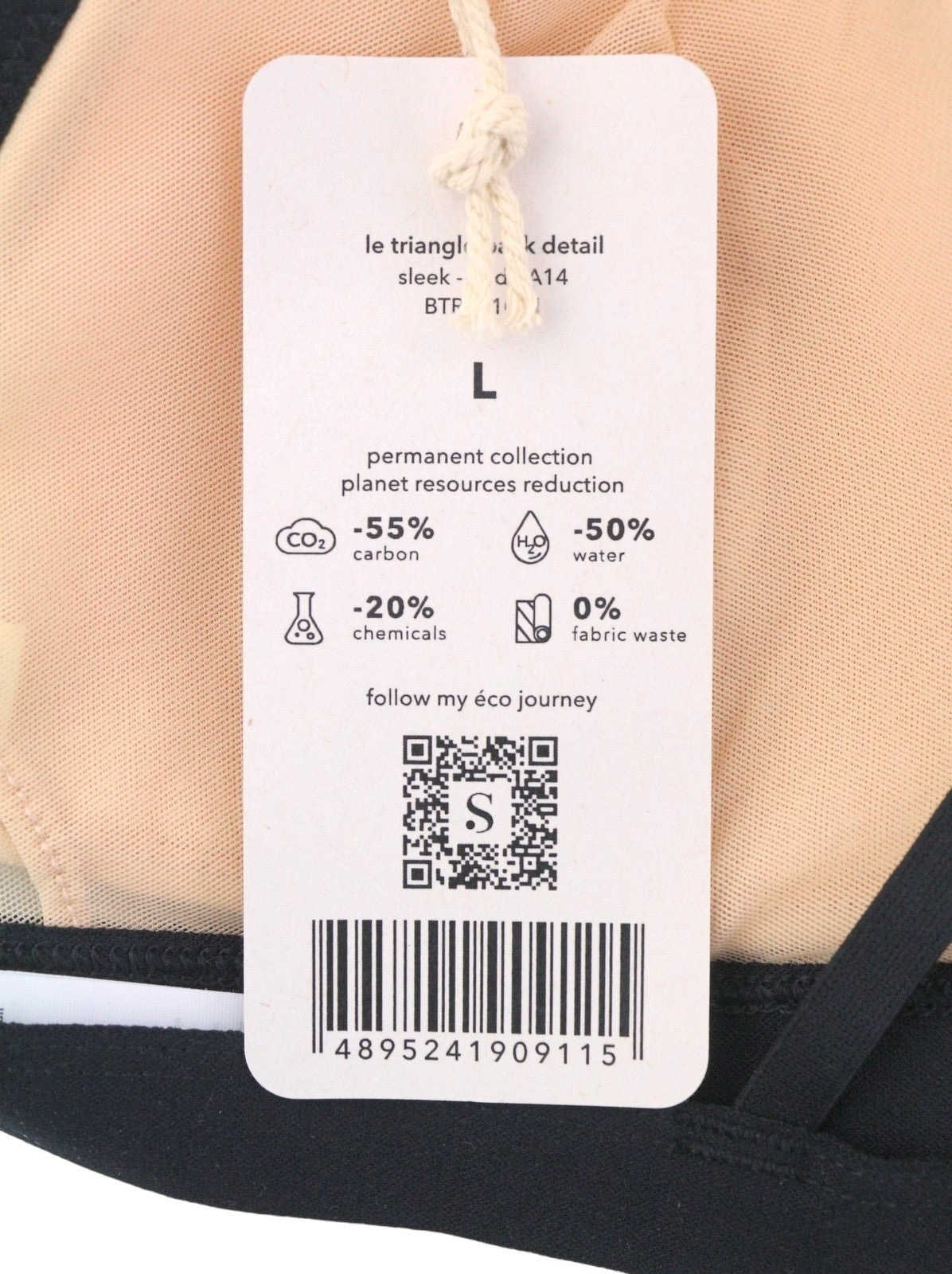SCANDALE Le Triangle Back Detail Sleek-Nude A14 Women's Bra L Clip 3 Pads