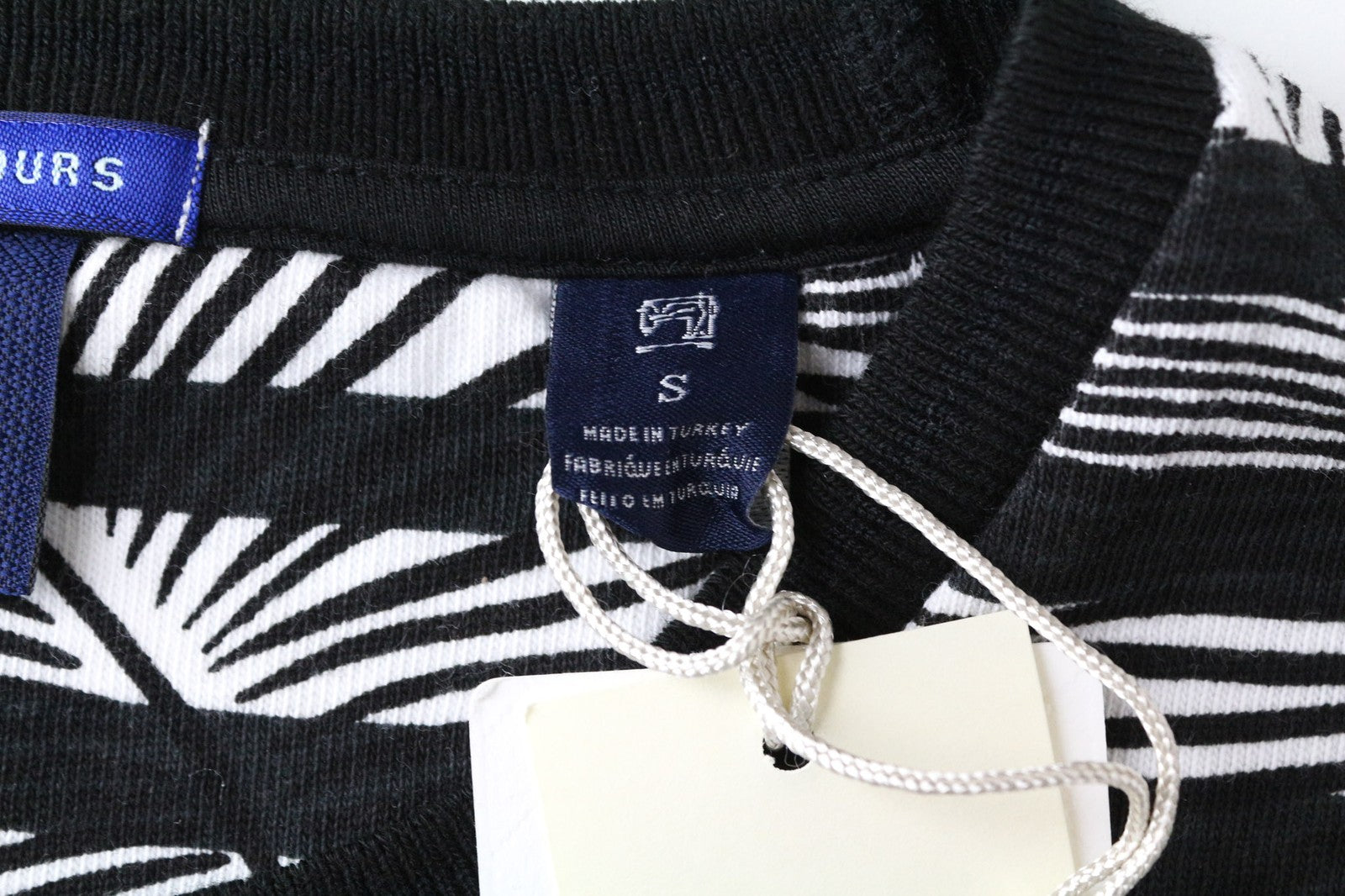 SCOTCH & SODA Ams Couture Men's Tee S Black White Patterned Cotton Relaxed