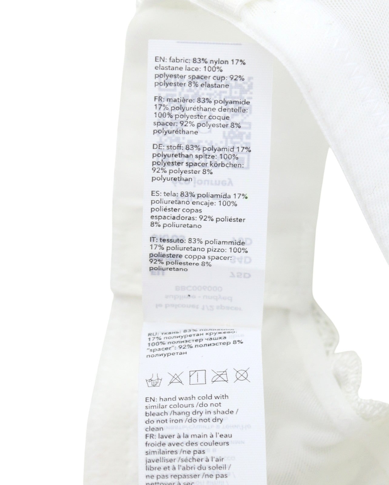 SCANDALE Le Balconet 1/2 Spacer Sublime-Undyed Women's Bra 85C White Lace
