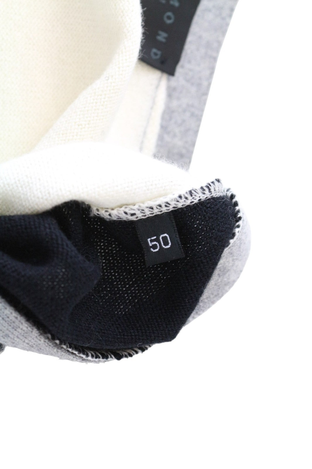 RICHMOND Men's Cardigan 50 Off-White Black Cotton Wool Long Sleeve Zip