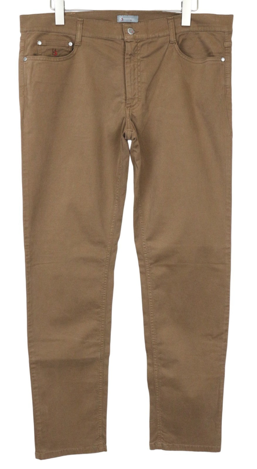 HARMONT & BLAINE Men's Trousers 56 Brown Cotton Stretch Narrow Leg Fit