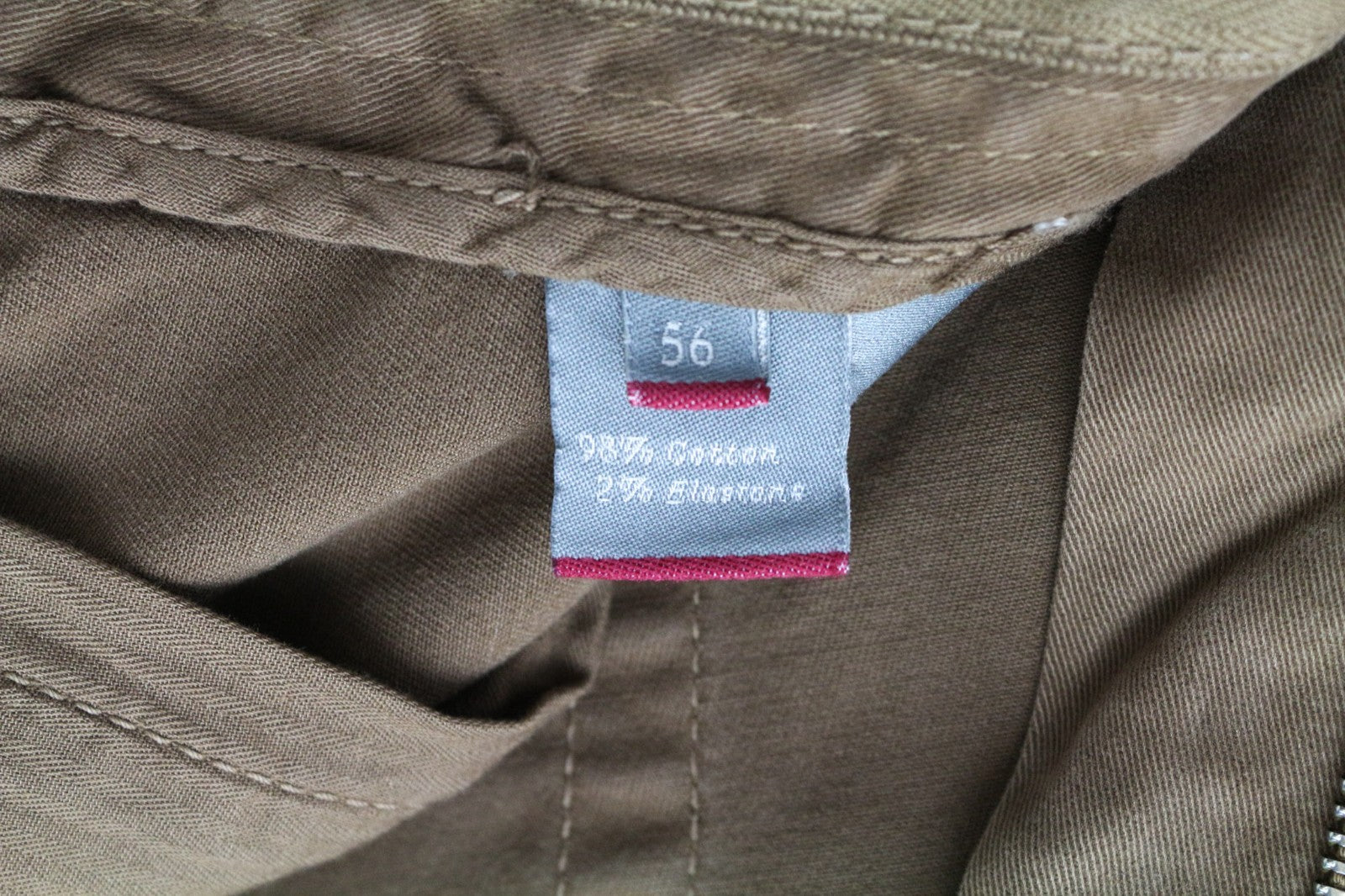 HARMONT & BLAINE Men's Trousers 56 Brown Cotton Stretch Narrow Leg Fit