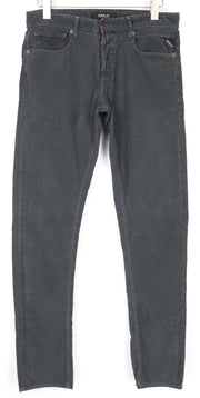 REPLAY Grover Men's Corduroy Pants W31/L34 Grey Straight Cotton Stretch Trousers