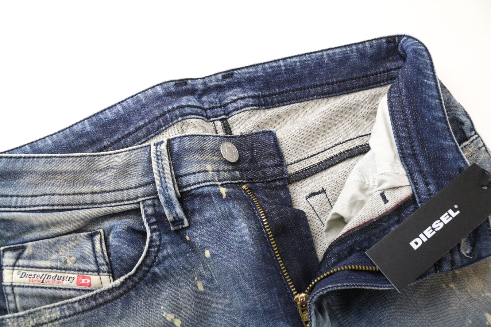 DIESEL Thommer-T 0870X Men's JoggJeans W28 Skinny Blue Stretch Sweat Aged Wash