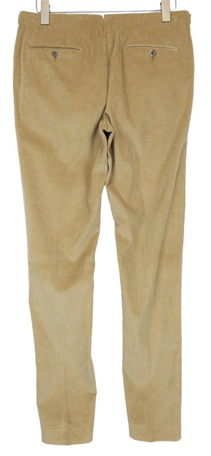 SUITSUPPLY Jort Casual Men's Corduroy Pants UK32R Brown Pleated Cotton Cashmere