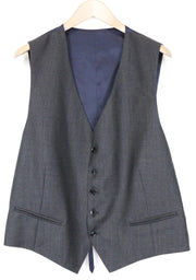SUITSUPPLY Ferrara Men's Waistcoat UK48S Grey Single-Breasted Pure Wool Vest