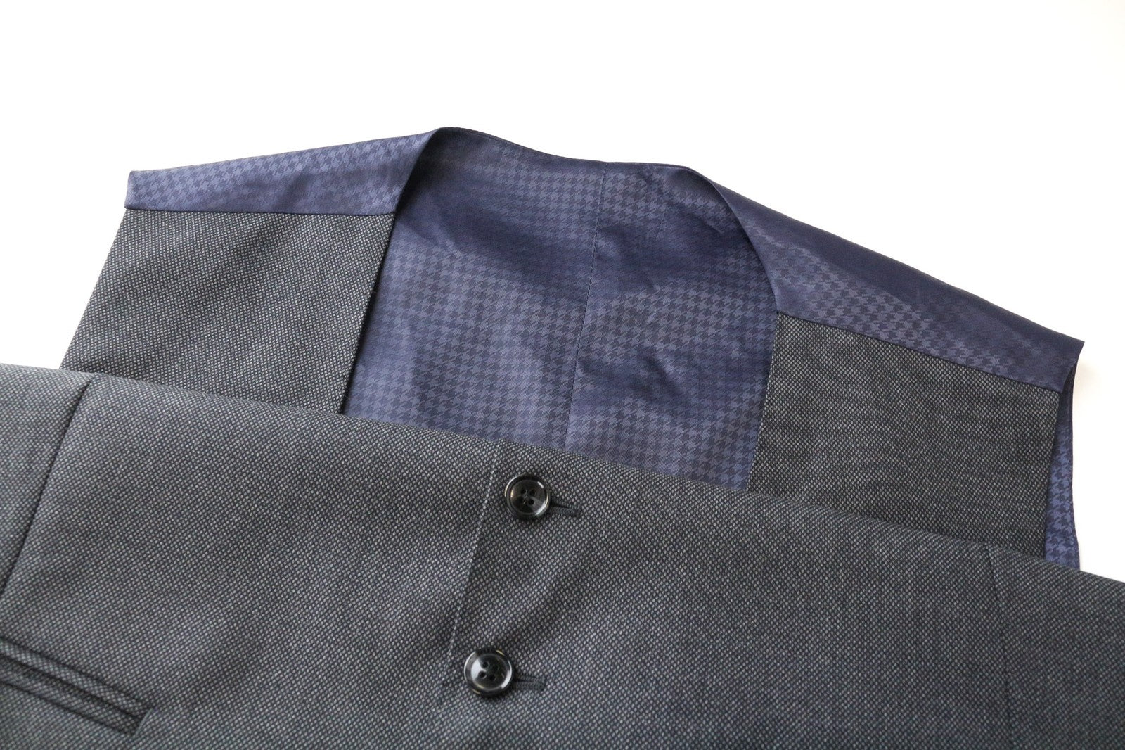 SUITSUPPLY Ferrara Men's Waistcoat UK48S Grey Single-Breasted Pure Wool Vest