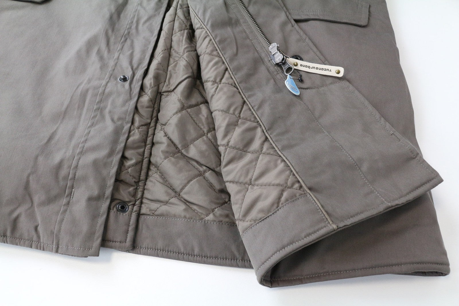 TUCANO URBANO Robin Men's Moto Jacket XL Beige Brown Cotton Waterproof Trench