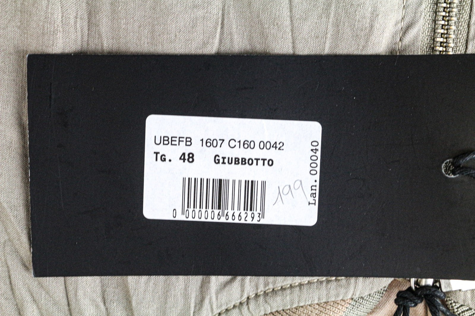 RICHMOND Men's Bomber Jacket 48 Beige Brown Cotton Stretch Casual Zipped