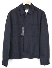 RICHMOND Men's Linen Blend Jacket UK18 Navy Striped Casual Lightweight Blazer