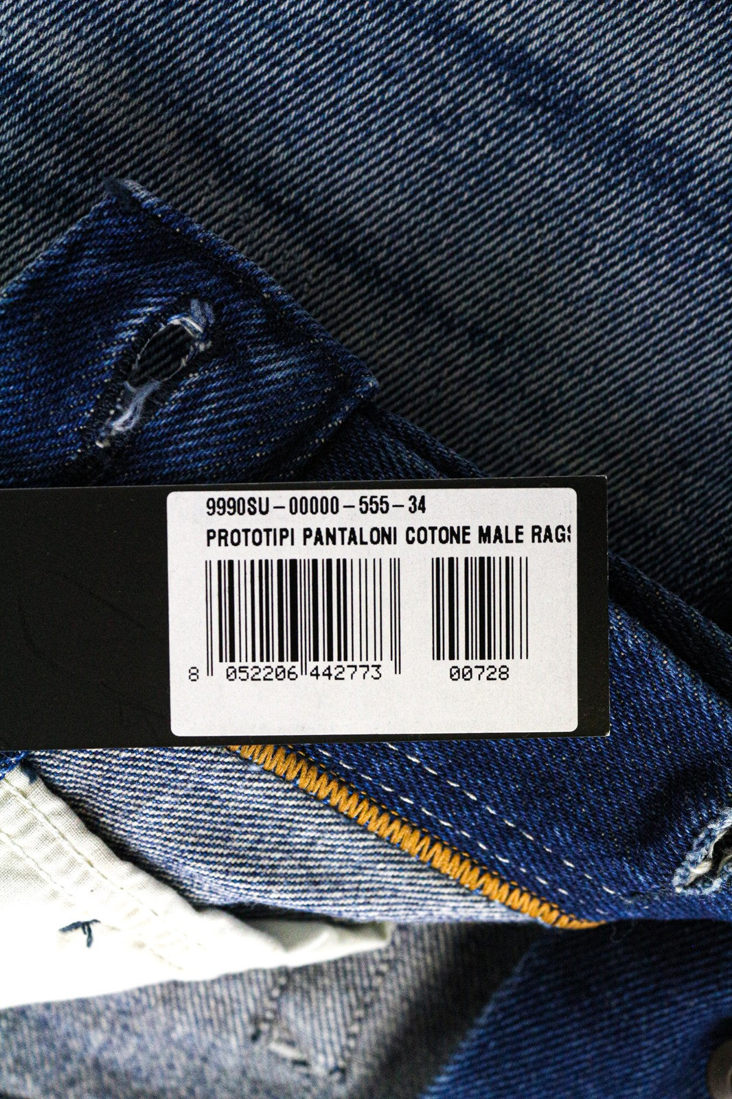 DIESEL Markhy 0076Y Men's Slim Jeans W34/L32 Blue Faded 5-Pocket Denim Pants