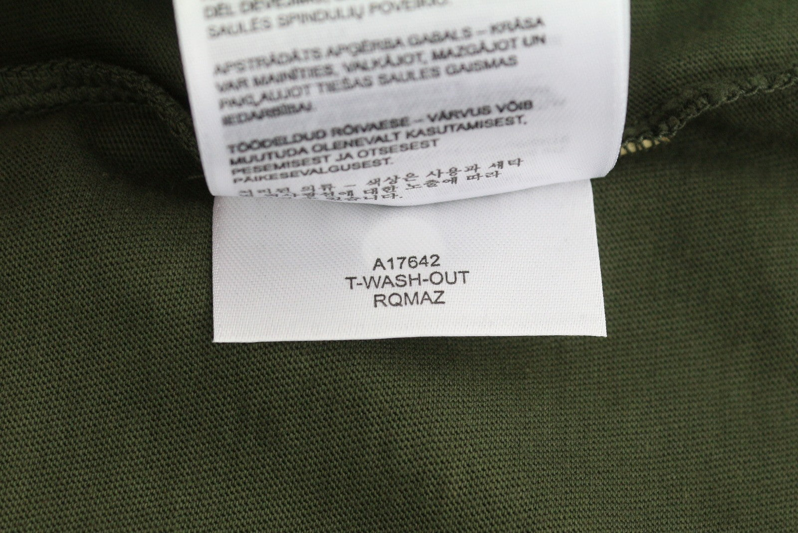 DIESEL T-Wash-Out Men T-Shirt M Green Faded Tricot Oversized Short Sleeved